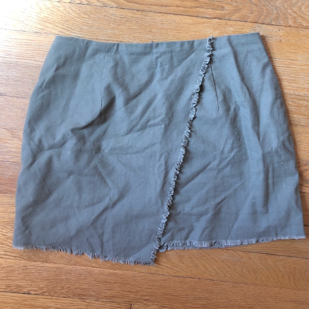 Superdown Callie Frayed Wrap Skirt